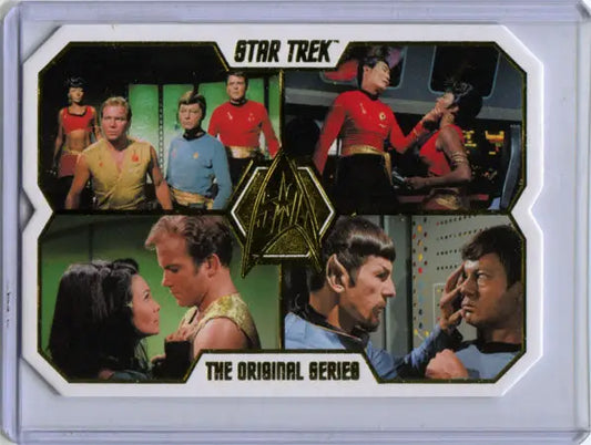 Star Trek TOS 50th Anniversary Mirror Base Card featuring scenes from the original series