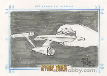 Starship Enterprise sketch by Brian Kong in Star Trek TOS Portfolio Prints trading card