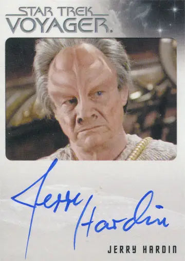 Headshot of alien character Neria from Star Trek Voyager on Jerry Hardin trading card