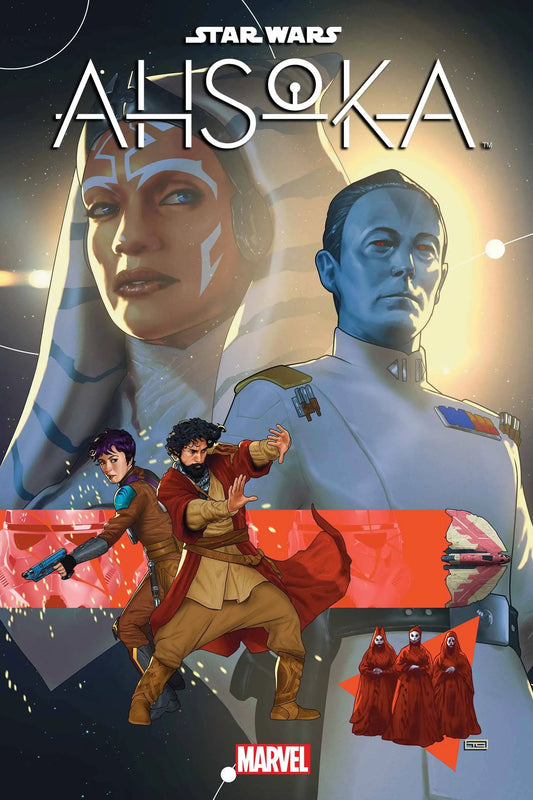 Star Wars Ahsoka #6 comic book cover with Ahsoka battling Imperial forces, thrilling action