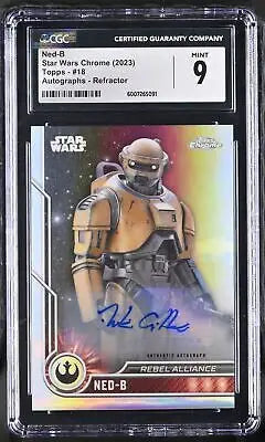 Graded Star Wars CCG Ned-B #18 Auto CGC 9 from Topps Star Wars Chrome 2023