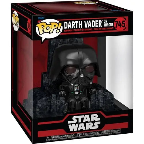 Darth Vader Funko Pop figure from Star Wars Dark Side collection on throne display
