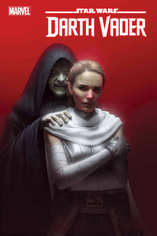 Comic book cover of STAR WARS DARTH VADER #28 featuring a cloaked figure and dark silhouette