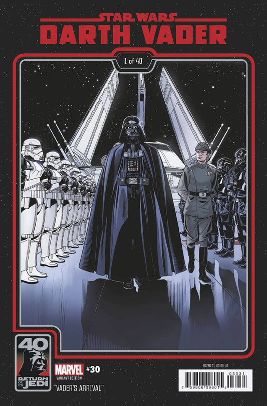 Comic book cover of Darth Vader leading Imperial forces, STAR WARS collectible