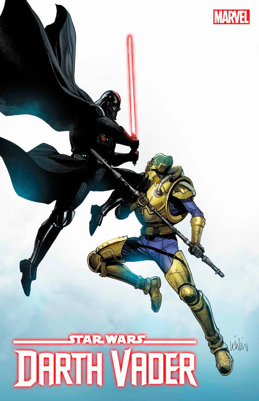 STAR WARS DARTH VADER #31 cover features a battle with iconic lightsaber action