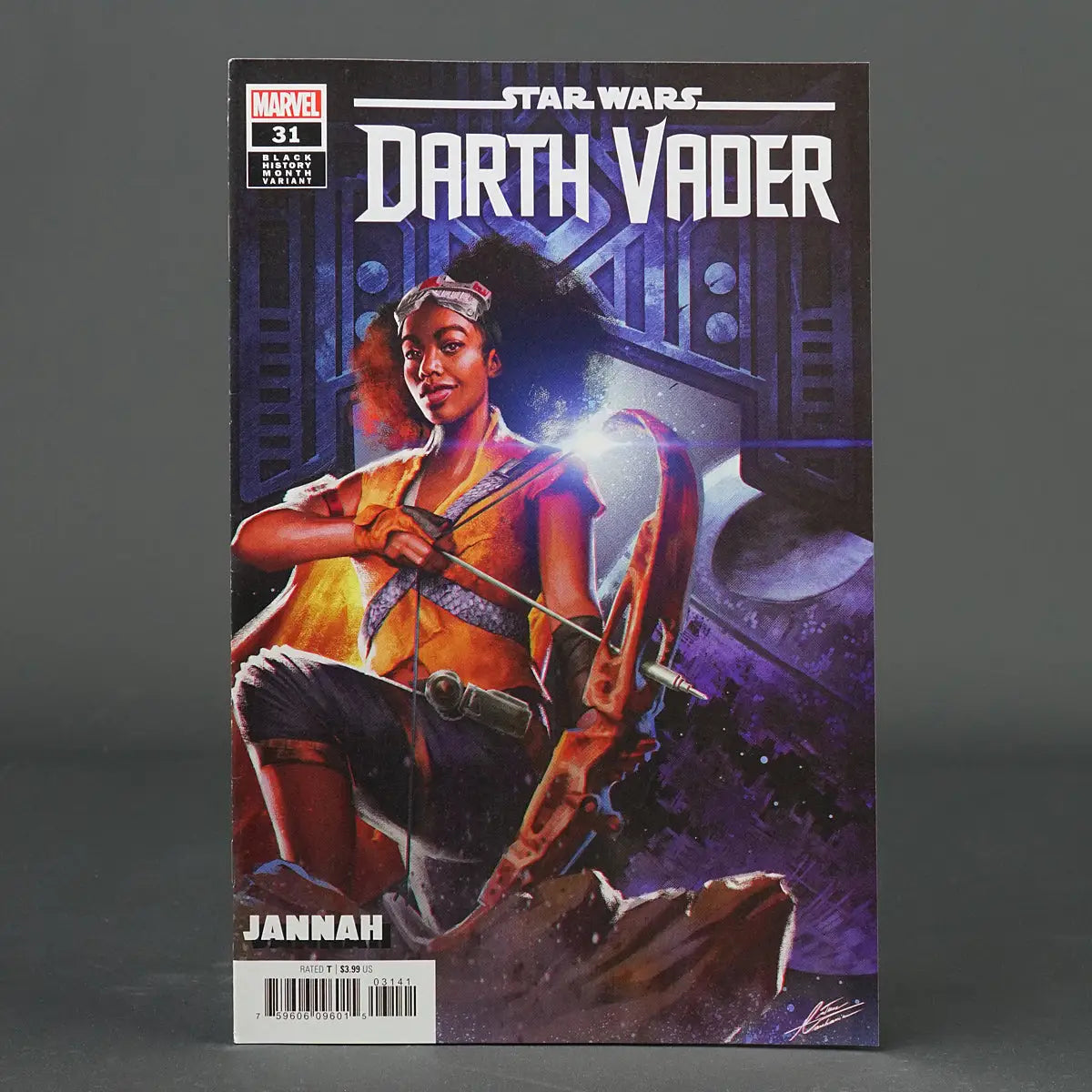 Comic book cover of Star Wars Darth Vader #31 featuring a woman with a lightsaber