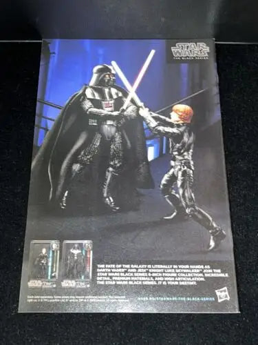 Star Wars Black Series advertisement featuring Star Wars Darth Vader #5 2nd Print Marvel