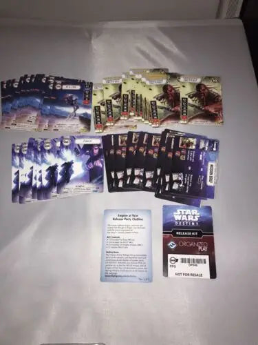 Star Wars Destiny Empire at War Release Organized Play Kit showcased in a game set