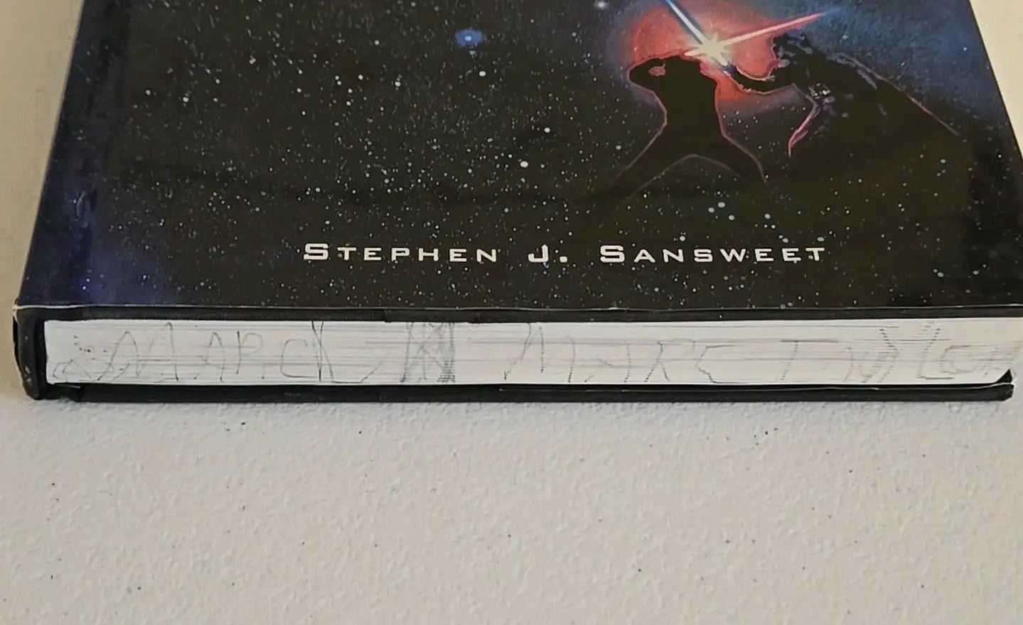 Worn hardcover Star Wars Encyclopedia by Sansweet from 1998, used condition