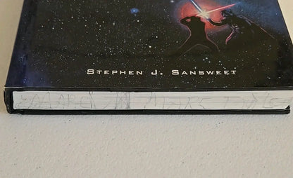 Worn hardcover Star Wars Encyclopedia by Sansweet from 1998, used condition