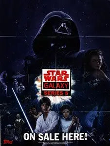 Movie poster for Star Wars Galaxy featuring iconic characters from trading cards series