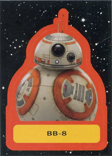 BB-8 droid from Star Wars on sticker card CS-10 from The Rise of Skywalker series