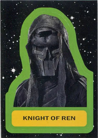 Knight of Ren in dark robes on starry background for Star Wars sticker card CS-18