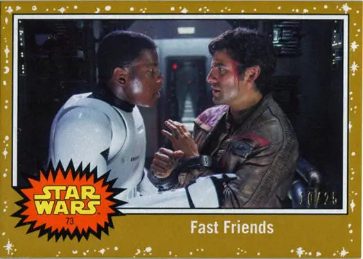 Star Wars Journey to Last Jedi Parallel Chase Card showcasing two characters in conversation