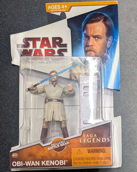 Star Wars Legacy Collection Saga Legends Obi-Wan Kenobi action figure with blue lightsaber