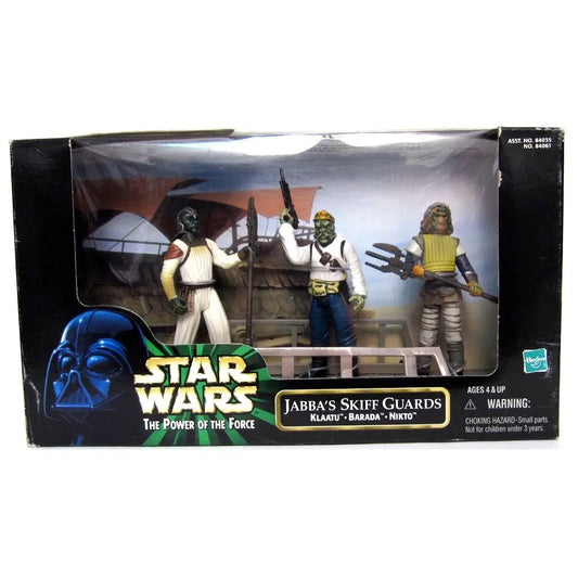 Star Wars Jabba’s Skiff Guards action figure set in retail packaging for star wars collection