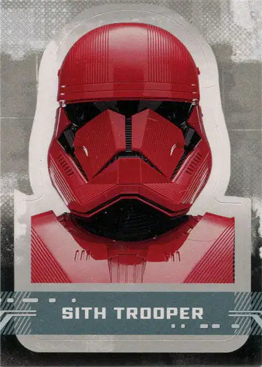 Red Sith Trooper mask helmet on Star Wars Rise Skywalker character sticker card CS-15