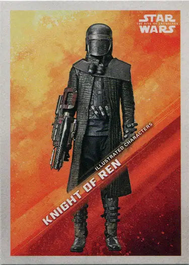 Knight of Ren from Star Wars on an illustrated character trading card IC-17