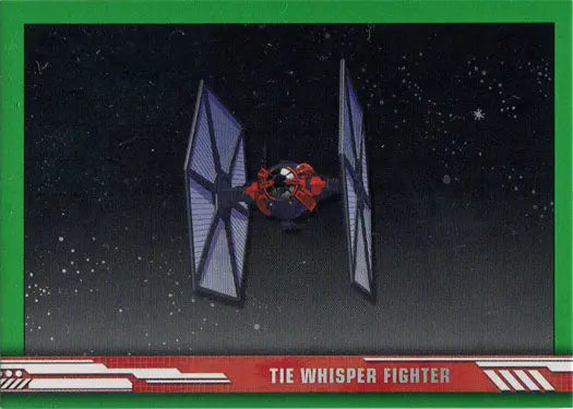 TIE Fighter spacecraft with hexagonal wings in Star Wars trading cards collection