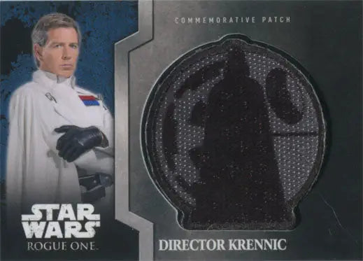 Commemorative patch card featuring the Death Star symbol from Star Wars Rogue One