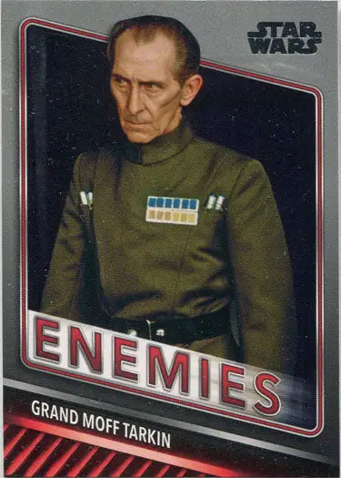 Trading card of Grand Moff Tarkin from Star Wars enemies chase card series