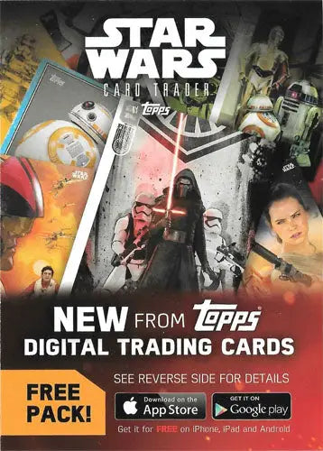 Star Wars the Force Awakens Series 2 Digital Trading Card Pack featuring iconic characters