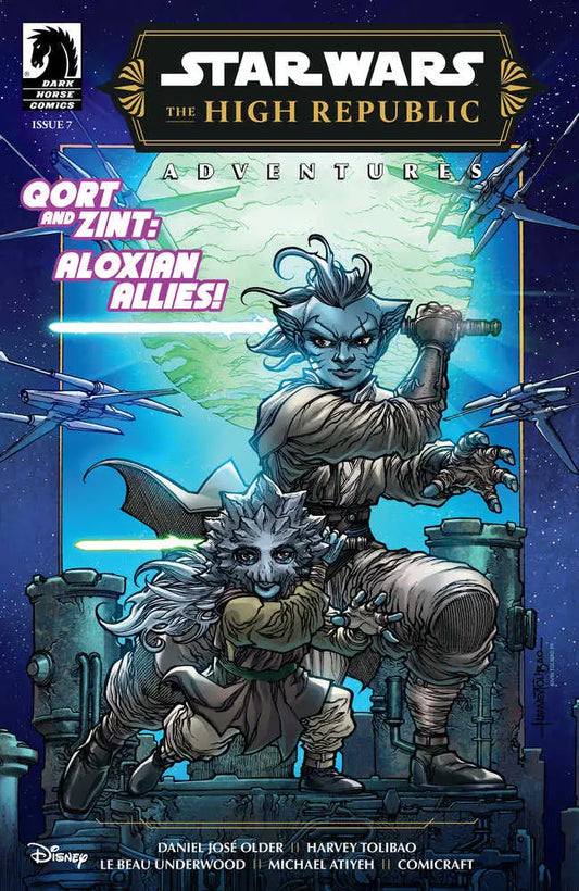 Star Wars: The High Republic Adventures Phase III #7 cover featuring armored alien with weapons