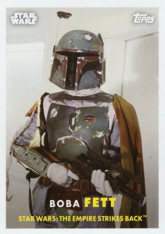 Topps trading card of Boba Fett from Star Wars: The Empire Strikes Back in 2024 series