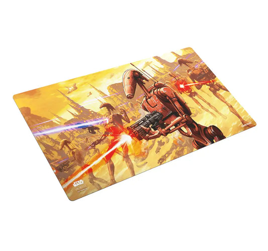 Star Wars Unlimited CCG Playmat featuring Battle Droids for epic gaming adventures