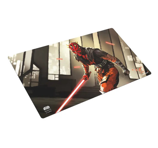 Star Wars-themed game mat featuring Darth Maul with lightsaber for enhanced gaming experience