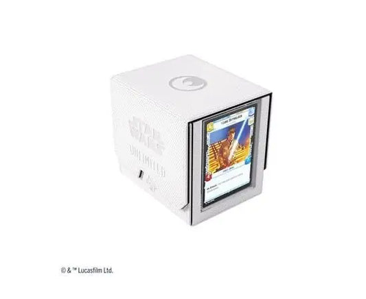 White Star Wars card storage box in Star Wars Unlimited Gamegenic Deckpod design