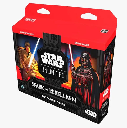 Star Wars Unlimited Spark of Rebellion two-player starter box set for trading cards