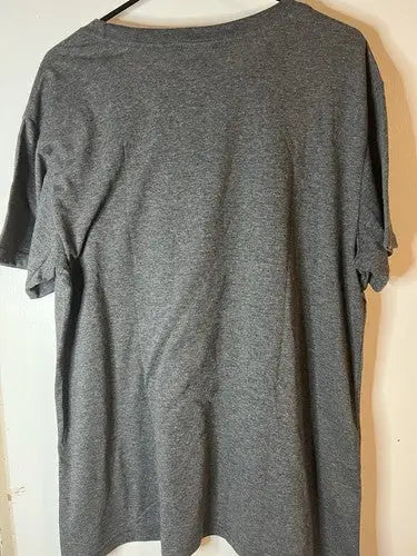 Plain gray short-sleeved T-shirt featuring Star Wars Yoda design for Men 2XL