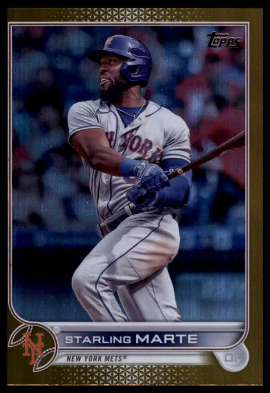 Starling Marte 2022 Topps Update Gold Foil baseball card New York Mets
