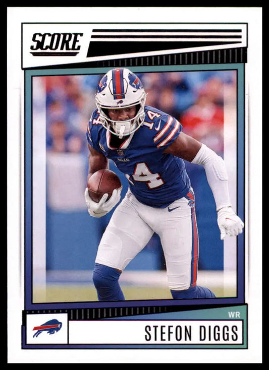 Stefon Diggs football card from 2022 Score series featuring Stefon Diggs Buffalo Bills