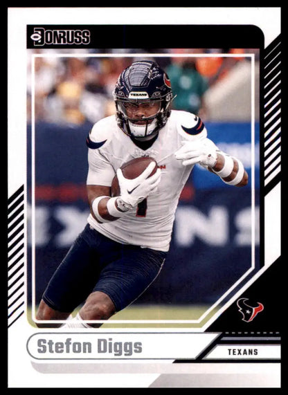 Stefon Diggs 2024 Donruss football card featuring Stefon Diggs of the Houston Texans