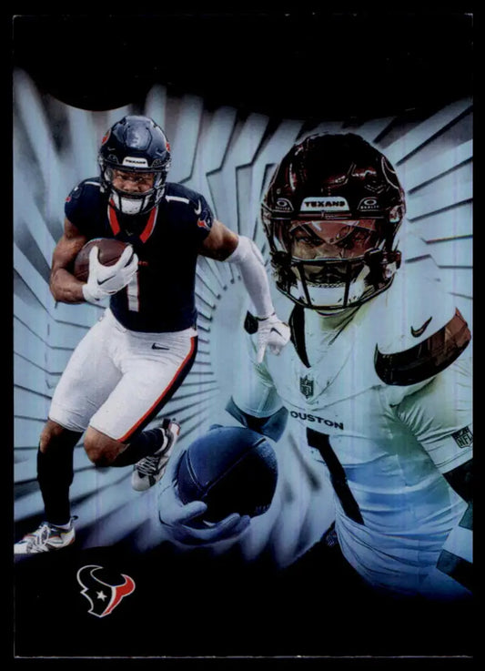 Houston Texans football card featuring Stefon Diggs from Panini Illusions 2024 retail series