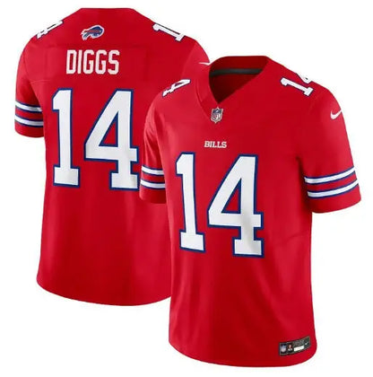 Red Buffalo Bills Stefon Diggs Nike Vapor F.U.S.E. Limited Jersey displayed in product image