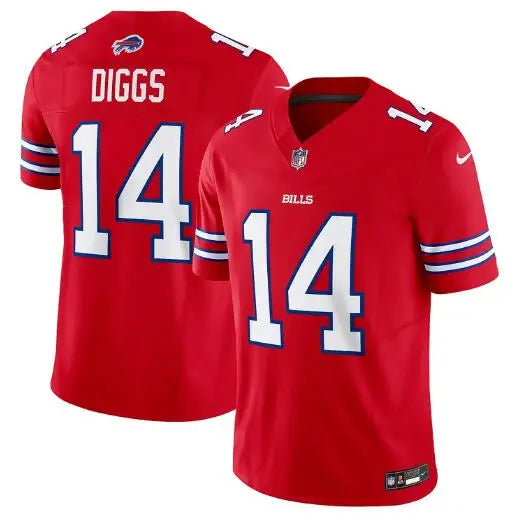 Red Buffalo Bills Stefon Diggs Nike Vapor F.U.S.E. Limited Jersey displayed in product image