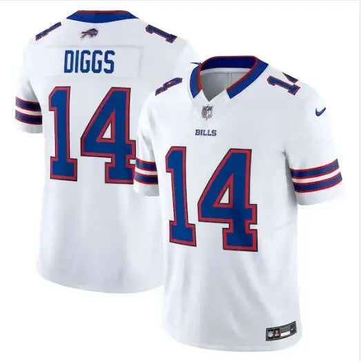 White Buffalo Bills Stefon Diggs Nike Vapor F.U.S.E. Limited Jersey with DIGGS 14 details