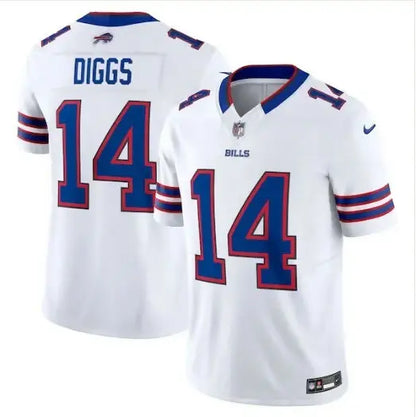 White Buffalo Bills Stefon Diggs Nike Vapor F.U.S.E. Limited Jersey with DIGGS 14 details