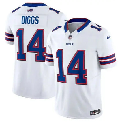 White Buffalo Bills Stefon Diggs Nike Vapor F.U.S.E. Limited Jersey displayed