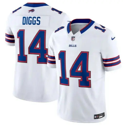 White Buffalo Bills Stefon Diggs Nike Vapor F.U.S.E. Limited Jersey displayed
