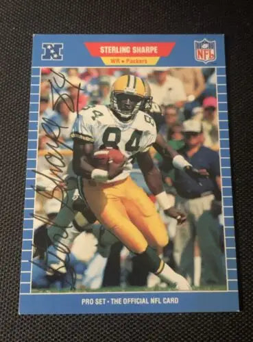 Sterling Sharpe Signed 1989 Green Bay Packers Rookie Card #550 JSA AUTO RC