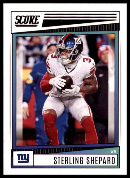 Sterling Shepard football card from 2022 Score series featuring New York Giants player