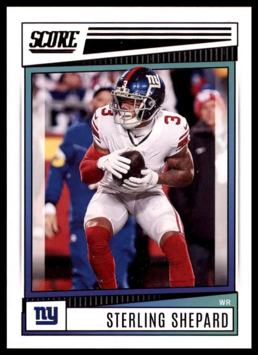 Sterling Shepard football card from 2022 Score series featuring New York Giants player
