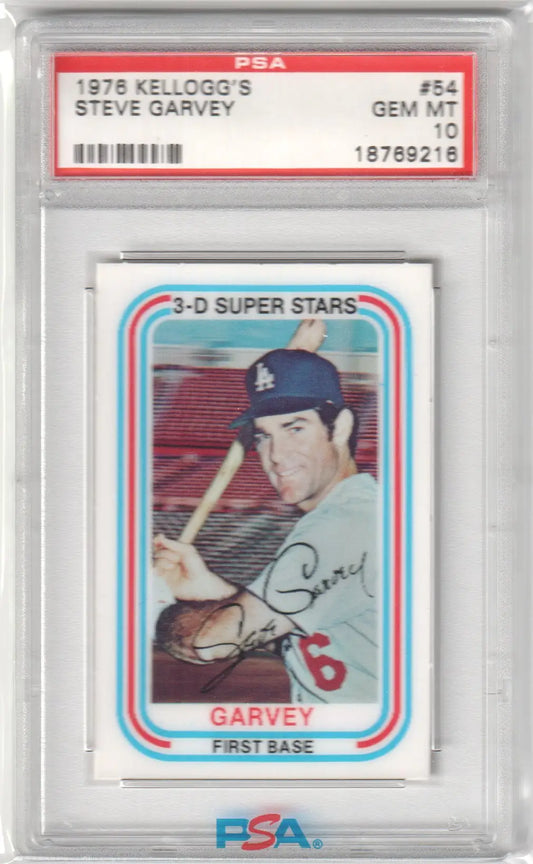 Graded Steve Garvey baseball card from Super Stars series in a Columbia Hobby product
