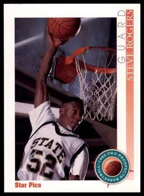 Basketball card featuring Steve Rogers from 1992 Star Pics series Alabama State Hornets