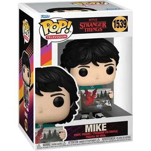 Mike from Stranger Things in teal shirt Funko Pop Vinyl Figure #1539, Season 4 collectible