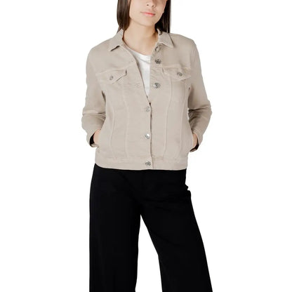 Street One Beige Cotton Jackets & Coat - 46 - Cotton Jackets & Coat